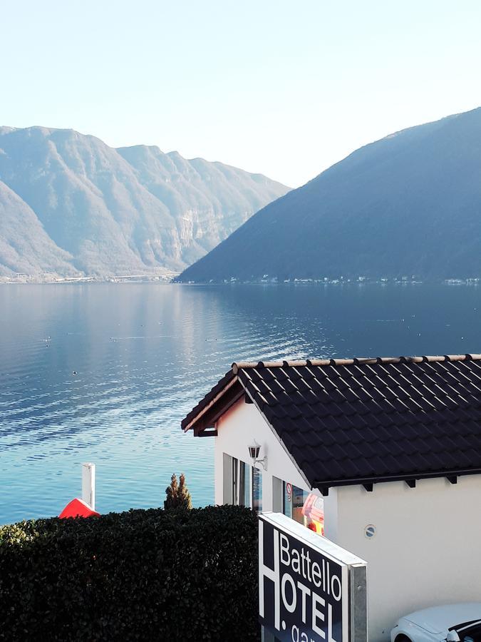 Hotel Garni Battello Melide Buitenkant foto
