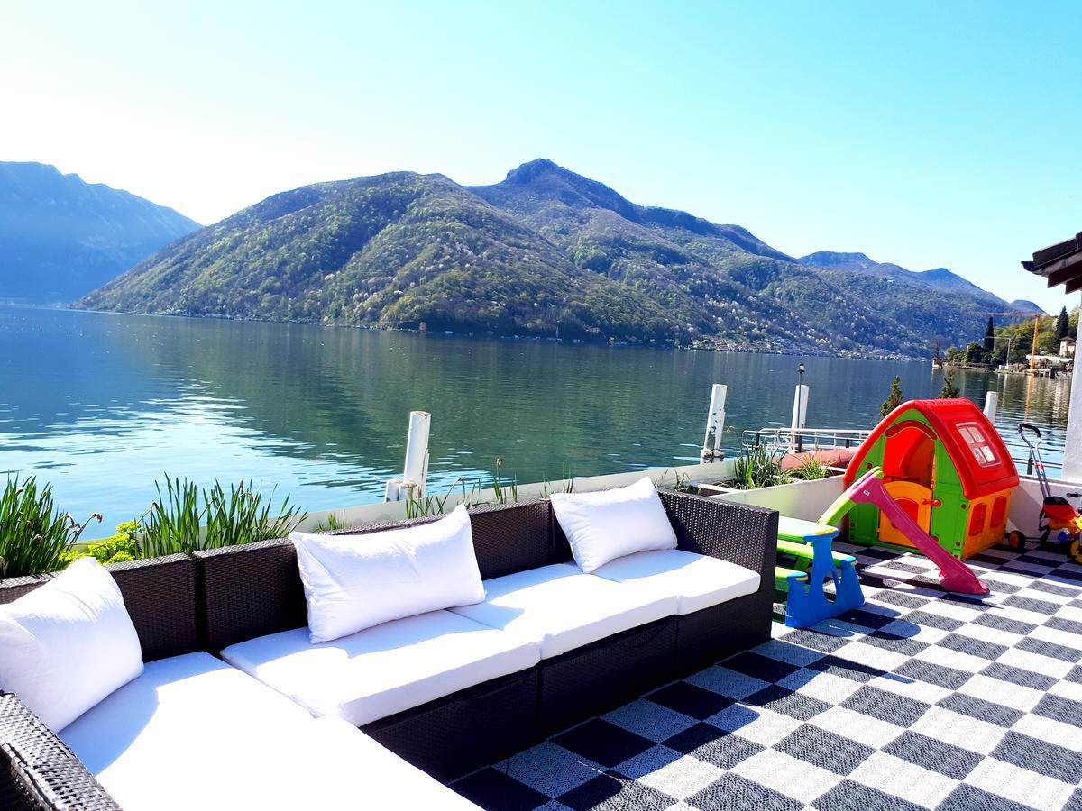 Hotel Garni Battello Melide Buitenkant foto